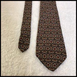 All Silk Milano Baroque Print Hand Made Tie